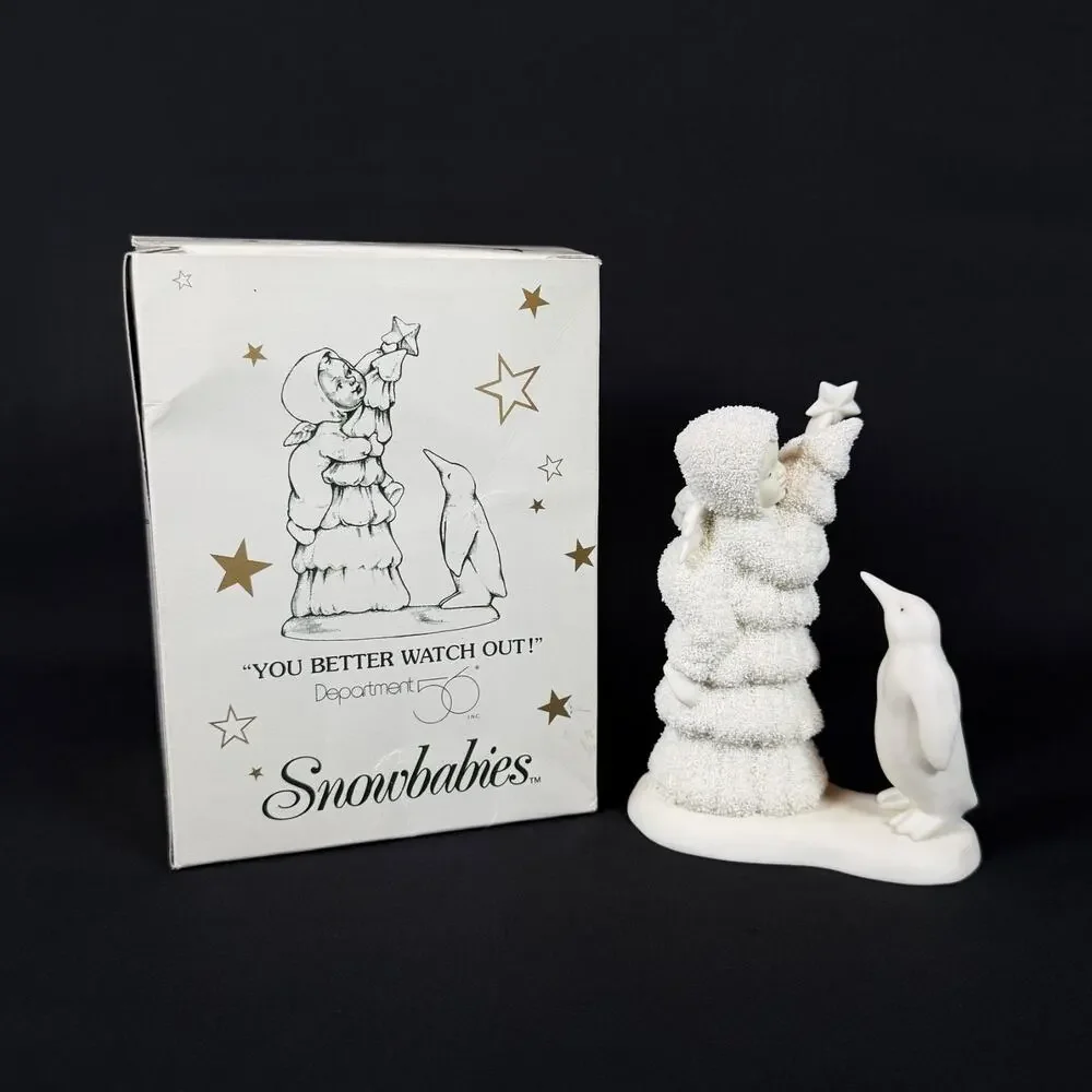 SnowBabies Dept 56 Friendship Club You Better Watch Out Figurine w/Box 5